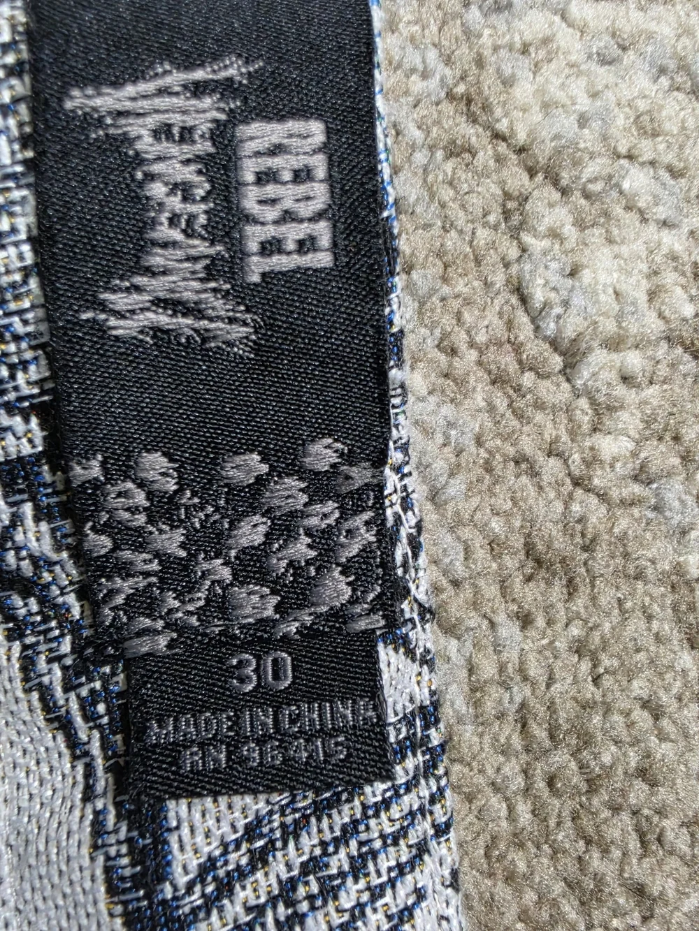 BKE Black & Cream Skull Print Cargo Pants
